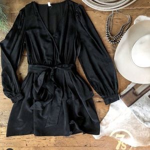 Savannah 7s Western Chic Silky Boho LBD Glam Dress